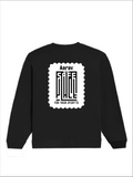Oversized Sweatshirt | Roomy Relaxed Fit | 400 GSM Cotton Blend | Pre-Shrunk Drop Shoulder | Unisex Adult | Personalized | DTF | Minimalist | Trust | Friendship | Friendship Day - back - Black - mockup 2
