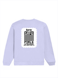 Oversized Sweatshirt | Roomy Relaxed Fit | 400 GSM Cotton Blend | Pre-Shrunk Drop Shoulder | Unisex Adult | Personalized | DTF | Minimalist | Trust | Friendship | Friendship Day - back - Lavender - mockup 2