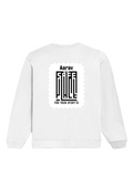 Oversized Sweatshirt | Roomy Relaxed Fit | 400 GSM Cotton Blend | Pre-Shrunk Drop Shoulder | Unisex Adult | Personalized | DTF | Minimalist | Trust | Friendship | Friendship Day - back - White - mockup 2