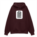 Oversized Hoodie | Relaxed Fit, Drop-Shoulder | 400 GSM Fabric | Warm, Durable | Unisex | Personalized | DTF | Minimalist | Trust | Friendship | Friendship Day - front - Maroon - mockup 1
