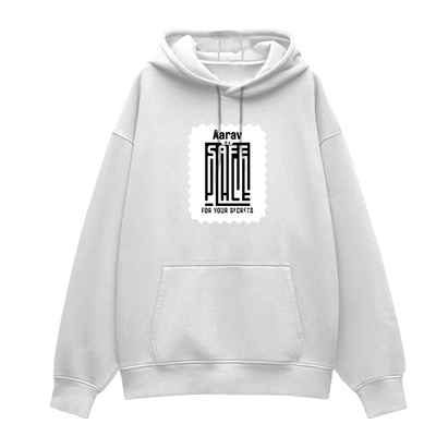 Oversized Hoodie | Relaxed Fit, Drop-Shoulder | 400 GSM Fabric | Warm, Durable | Unisex | Personalized | DTF | Minimalist | Trust | Friendship | Friendship Day - front - White - mockup 1