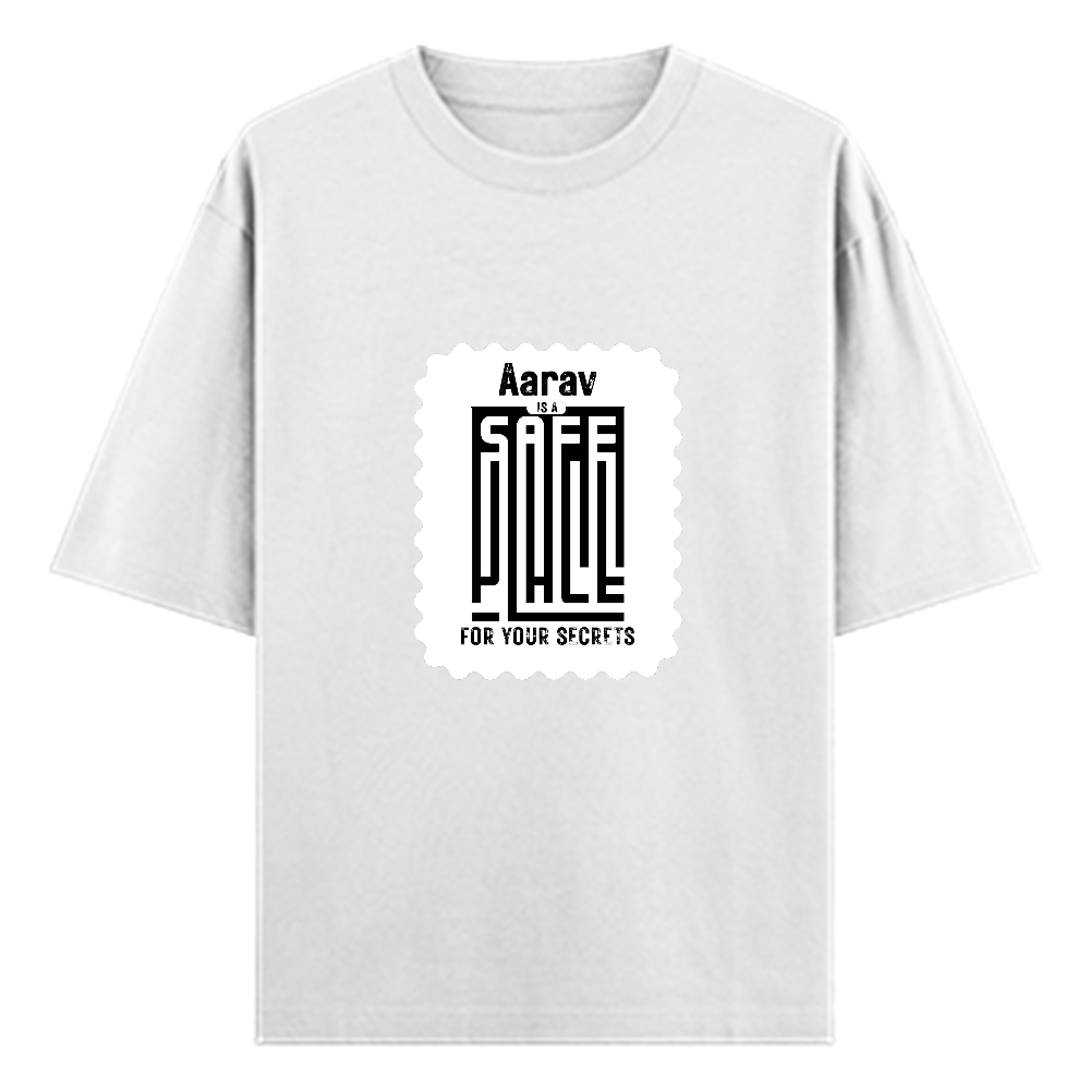 Oversized Standard T-Shirt | Unisex Oversized Fit | 180 GSM 100% Super Combed Cotton | DTF Print | Soft & Durable | Personalized | DTF | Minimalist | Trust | Friendship | Friendship Day - front - White - mockup 1