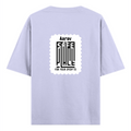 Oversized Standard T-Shirt | Unisex Oversized Fit | 180 GSM 100% Super Combed Cotton | DTF Print | Soft & Durable | Personalized | DTF | Minimalist | Trust | Friendship | Friendship Day - back - Lavender - mockup 2