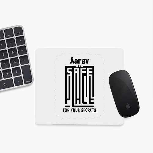 Mouse Pad | Unisex Adults | Sublimation Print | 3mm Thick, Skid-Proof, Fade-Proof | Personalized | Minimalist | Trust | Friendship | Friendship Day - front - Square - White - mockup 1