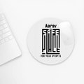 Mouse Pad | Unisex Adults | Sublimation Print | 3mm Thick, Skid-Proof, Fade-Proof | Personalized | Minimalist | Trust | Friendship | Friendship Day - front_2 - Circle - White - mockup 2