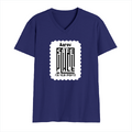 Male V Neck T-Shirt | Regular Fit | 180 GSM Bio-Washed Cotton | DTF Print | Double Stitched, Pre-Shrunk | Men | Personalized | DTF | Minimalist | Trust | Friendship | Friendship Day - front - Royal Blue - mockup 1