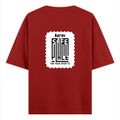 Oversized Classic T-Shirt | Unisex Fit | 100% Super-Combed Cotton | Pre-Shrunk, Double-Stitched | Adults | Personalized | DTF | Minimalist | Trust | Friendship | Friendship Day - back - Red - mockup 2