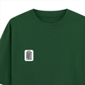 Oversized Classic T-Shirt | Unisex Fit | 100% Super-Combed Cotton | Pre-Shrunk, Double-Stitched | Adults | Personalized | DTF | Minimalist | Trust | Friendship | Friendship Day - left pocket - Bottle Green - mockup 3