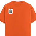Classic Crew T-Shirt | Men's Regular Fit | 180 GSM Bio-Washed Cotton | DTG Print Ready | Double-Stitched & Ribbed Neck | Personalized | DTG | Minimalist | Trust | Friendship | Friendship Day - right pocket - Orange - mockup 4