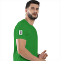 Classic Crew T-Shirt | Men's Regular Fit | 180 GSM Bio-Washed Cotton | DTG Print Ready | Double-Stitched & Ribbed Neck | Personalized | DTG | Minimalist | Trust | Friendship | Friendship Day - right sleeve - Flag Green - mockup 6