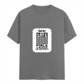 Female Classic Crew T-Shirt | Women's Regular Fit | 180 GSM Bio-Washed Cotton | Double Stitched, Pre-Shrunk | Personalized | DTG | Minimalist | Trust | Friendship | Friendship Day - front - Charcoal Melange - mockup 1