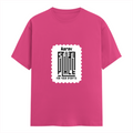 Female Classic Crew T-Shirt | Women's Regular Fit | 180 GSM Bio-Washed Cotton | Double Stitched, Pre-Shrunk | Personalized | DTG | Minimalist | Trust | Friendship | Friendship Day - front - Pink - mockup 1