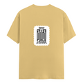 Female Classic Crew T-Shirt | Women's Regular Fit | 180 GSM Bio-Washed Cotton | Double Stitched, Pre-Shrunk | Personalized | DTG | Minimalist | Trust | Friendship | Friendship Day - back - Beige - mockup 2