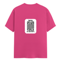 Female Classic Crew T-Shirt | Women's Regular Fit | 180 GSM Bio-Washed Cotton | Double Stitched, Pre-Shrunk | Personalized | DTG | Minimalist | Trust | Friendship | Friendship Day - back - Pink - mockup 2