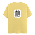 Men's Classic Crew T-Shirt | Regular Fit | 180 GSM Bio-Washed Cotton | DTF Print Ready | Pre-Shrunk, Durable | Personalized | DTF | Minimalist | Trust | Friendship | Friendship Day - back - Yellow - mockup 2