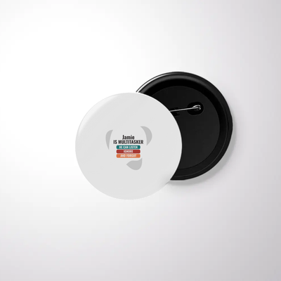 Personalized Graphic Design Accessory with Custom Name - Black Badge Printing Accessory