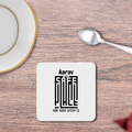 Coasters | Unisex | 3mm MDF Sublimation Print | Glossy Finish, Table Protection | Home & Office Accessory | Personalized | Minimalist | Trust | Friendship | Friendship Day - front_2 - White - mockup 2
