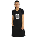Apron | Onesize Unisex Adult | Cotton DTG Printed | Pockets & Adjustable Straps | Personalized | DTG | Minimalist | Trust | Friendship | Friendship Day - front - Black - mockup 1