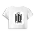 Female Baby Tee | Women's Cropped Fit | Cotton Spandex Blend | Soft Stretch DTG T-Shirt | Personalized | DTG | Minimalist | Trust | Friendship | Friendship Day - back - White - mockup 2