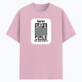 Cotton Stretch T-Shirt | Unisex Fit | 95% Cotton 5% Spandex Blend | DTG Print | Stretchable, Breathable, 240 GSM | Adults | Personalized | DTG | Minimalist | Trust | Friendship | Friendship Day - front - Light Baby Pink - mockup 1