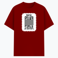 Cotton Stretch T-Shirt | Unisex Fit | 95% Cotton 5% Spandex Blend | DTG Print | Stretchable, Breathable, 240 GSM | Adults | Personalized | DTG | Minimalist | Trust | Friendship | Friendship Day - front - Red - mockup 1