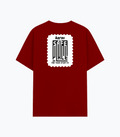 Cotton Stretch T-Shirt | Unisex Fit | 95% Cotton 5% Spandex Blend | DTG Print | Stretchable, Breathable, 240 GSM | Adults | Personalized | DTG | Minimalist | Trust | Friendship | Friendship Day - back - Red - mockup 2
