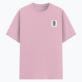 Cotton Stretch T-Shirt | Unisex Fit | 95% Cotton 5% Spandex Blend | DTG Print | Stretchable, Breathable, 240 GSM | Adults | Personalized | DTG | Minimalist | Trust | Friendship | Friendship Day - left pocket - Light Baby Pink - mockup 3
