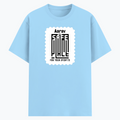 Cotton Stretch T-Shirt | Unisex Fit | 95% Cotton 5% Spandex Blend | Stretchable, Breathable | Adults | Personalized | DTG | Minimalist | Trust | Friendship | Friendship Day - front - Baby Blue - mockup 1