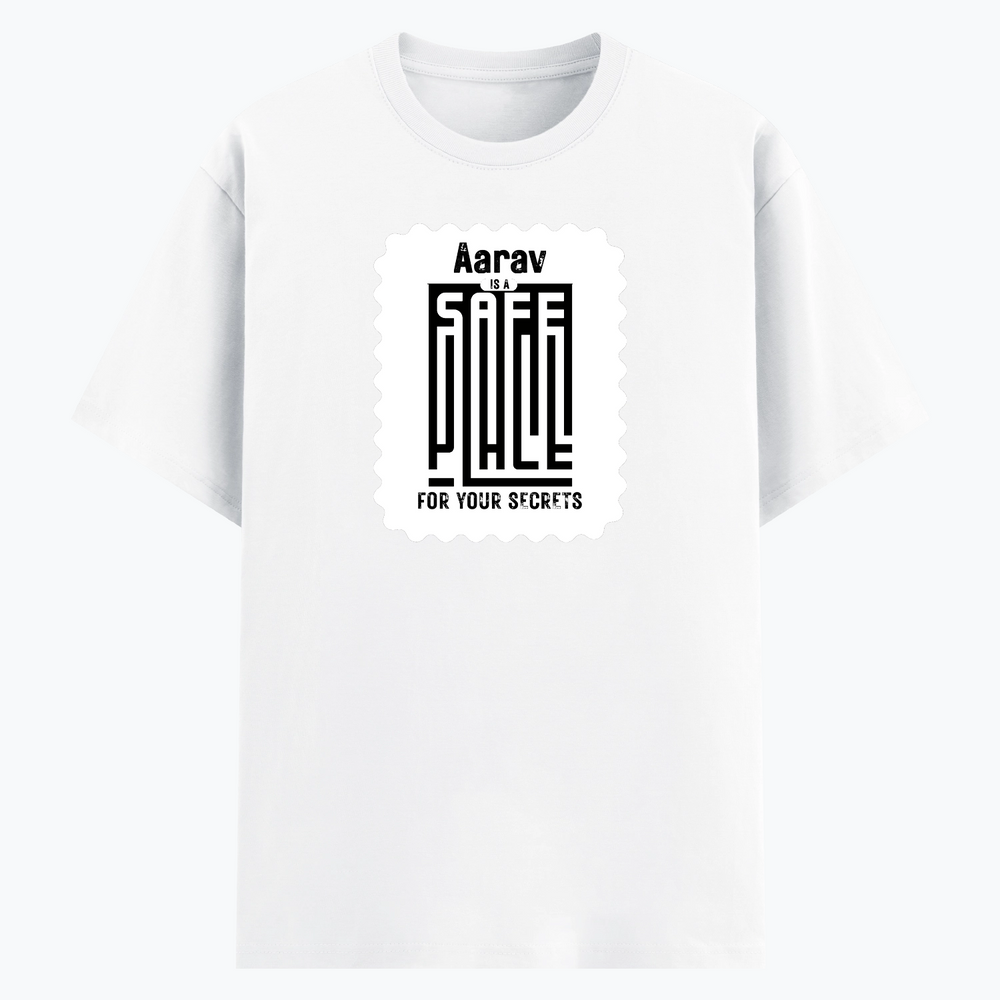 Cotton Stretch T-Shirt | Unisex Fit | 95% Cotton 5% Spandex Blend | Stretchable, Breathable | Adults | Personalized | DTG | Minimalist | Trust | Friendship | Friendship Day - front - White - mockup 1