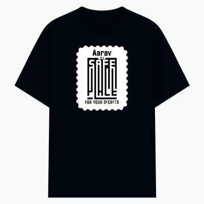 Cotton Stretch T-Shirt | Unisex Fit | 95% Cotton 5% Spandex Blend | Stretchable, Breathable | Adults | Personalized | DTG | Minimalist | Trust | Friendship | Friendship Day - DTG Print - front - Navy Blue - mockup 1