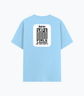 Cotton Stretch T-Shirt | Unisex Fit | 95% Cotton 5% Spandex Blend | Stretchable, Breathable | Adults | Personalized | DTG | Minimalist | Trust | Friendship | Friendship Day - DTG Print - back - Baby Blue - mockup 2