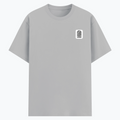 Basic T-Shirt | Unisex Fit XS-2XL | Poly-Cotton Blend Soft Finish | Durable Stitching Lycra Rib Neck | Adults | Personalized | DTG | Minimalist | Trust | Friendship | Friendship Day - left pocket - Grey Melange - mockup 3