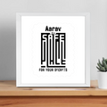 Framed Poster | Multiple Sizes & Frame Colors | 300 GSM Art Paper, Laminated | Fade-Proof Digital Print, Mounting Kit Included | Unisex | Personalized | Minimalist | Trust | Friendship | Friendship Day - front_14x14In - 14x14In - mockup 9