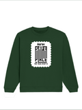 Oversized Sweatshirt | Relaxed Fit Unisex | 400 GSM Cotton Blend | Pre-Shrunk, Drop Shoulder Design | Personalized | DTG | Minimalist | Trust | Friendship | Friendship Day - front - Bottle Green - mockup 1