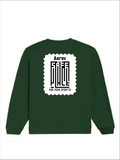 Oversized Sweatshirt | Relaxed Fit Unisex | 400 GSM Cotton Blend | Pre-Shrunk, Drop Shoulder Design | Personalized | DTG | Minimalist | Trust | Friendship | Friendship Day - back - Bottle Green - mockup 2