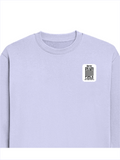Oversized Sweatshirt | Relaxed Fit Unisex | 400 GSM Cotton Blend | Pre-Shrunk, Drop Shoulder Design | Personalized | DTG | Minimalist | Trust | Friendship | Friendship Day - left pocket - Lavender - mockup 3