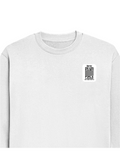 Oversized Sweatshirt | Relaxed Fit Unisex | 400 GSM Cotton Blend | Pre-Shrunk, Drop Shoulder Design | Personalized | DTG | Minimalist | Trust | Friendship | Friendship Day - left pocket - White - mockup 3