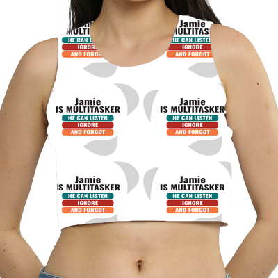 Personalized Graphic Design Sports Bra Printing,embroidery with Custom Name
