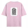 Oversized Standard T-Shirt | Relaxed Fit Unisex | 100% Super Combed Cotton DTG Print | Soft Durable Breathable | Adult | Personalized | DTG | Minimalist | Trust | Friendship | Friendship Day - back - Light Baby Pink - mockup 2