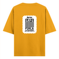 Oversized Classic T-Shirt | Unisex Oversized Fit | 100% Super-Combed Cotton, 240 GSM | Pre-Shrunk, Double-Stitched | Unisex | Personalized | DTG | Minimalist | Trust | Friendship | Friendship Day - back - Golden Yellow - mockup 2