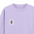 Oversized Classic T-Shirt | Unisex Oversized Fit | 100% Super-Combed Cotton, 240 GSM | Pre-Shrunk, Double-Stitched | Unisex | Personalized | DTG | Minimalist | Trust | Friendship | Friendship Day - left pocket - Lavender - mockup 3