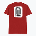 Men's V-Neck T-Shirt | Regular Fit | 180 GSM Bio-Washed Cotton | DTG Print Ready | Pre-Shrunk, Double Stitched | Personalized | DTG | Minimalist | Trust | Friendship | Friendship Day - back - Red - mockup 2