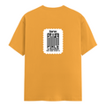 Men's Classic Crew T-Shirt | Regular Fit | 180 GSM Bio-Washed Cotton | DTG Printed | Double-Stitched Seams | Personalized | DTG | Minimalist | Trust | Friendship | Friendship Day - back - Golden Yellow - mockup 2