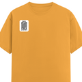 Men's Classic Crew T-Shirt | Regular Fit | 180 GSM Bio-Washed Cotton | DTG Printed | Double-Stitched Seams | Personalized | DTG | Minimalist | Trust | Friendship | Friendship Day - right pocket - Golden Yellow - mockup 4