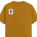 Men's Classic Crew T-Shirt | Regular Fit | 180 GSM Bio-Washed Cotton | DTG Printed | Double-Stitched Seams | Personalized | DTG | Minimalist | Trust | Friendship | Friendship Day - right pocket - Mustard Yellow - mockup 4