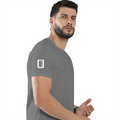 Men's Classic Crew T-Shirt | Regular Fit | 180 GSM Bio-Washed Cotton | DTG Printed | Double-Stitched Seams | Personalized | DTG | Minimalist | Trust | Friendship | Friendship Day - right sleeve - Charcoal Melange - mockup 6
