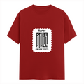 Female Classic Crew T-Shirt | Regular Fit | 180 GSM Bio-Washed Cotton Blend | Double Stitched Seam | Women's | Personalized | DTG | Minimalist | Trust | Friendship | Friendship Day - front - Red - mockup 1