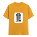 Female Classic Crew T-Shirt | Regular Fit | Women | 180 GSM Bio-Washed Cotton Blend | DTG | Pre-Shrunk | Double Stitched | Personalized | Minimalist | Trust | Friendship | Friendship Day - front - Golden Yellow - mockup 1