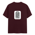Female Classic Crew T-Shirt | Regular Fit | Women | 180 GSM Bio-Washed Cotton Blend | DTG | Pre-Shrunk | Double Stitched | Personalized | Minimalist | Trust | Friendship | Friendship Day - back - Maroon - mockup 2