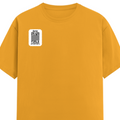 Female Classic Crew T-Shirt | Regular Fit | Women | 180 GSM Bio-Washed Cotton Blend | DTG | Pre-Shrunk | Double Stitched | Personalized | Minimalist | Trust | Friendship | Friendship Day - right pocket - Golden Yellow - mockup 4